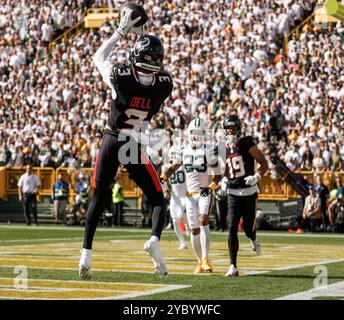 Green Bay, United States. 20th Oct, 2024. Houston Texans wide receiver Tank Dell catches a touchdown pass during the first half of the NFL game between the Houston Texans and the Green Bay Packers at Lambeau Field in Green Bay, Wisconsin, on Sunday, October 20, 2024. Photo by Tannen Maury/UPI Credit: UPI/Alamy Live News Stock Photo