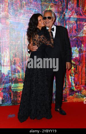 Roma Cinema Fest 2024. Rome Film Fest. Red carpet film 'Andrea Bocelli 30: The celebration'. Pictured: Andrea Bocelli, wife Veronica Berti Stock Photo