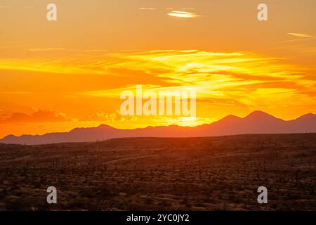 The Evening Sky Is On Fire Stock Photo