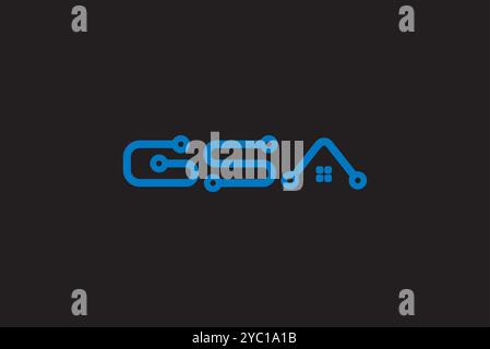 Hitch typography futuristic font logo design vector business brand creative ideas editable Stock Vector