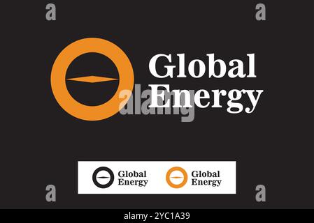 Global energy round circle logo design vector business brand creative ideas editable Stock Vector