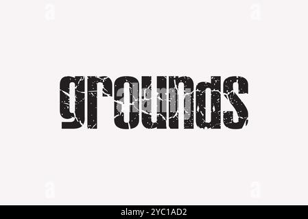 Grounds typography logo design vector business brand creative ideas editable Stock Vector