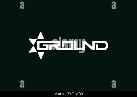 Ground typography logo design vector business brand creative ideas editable Stock Vector