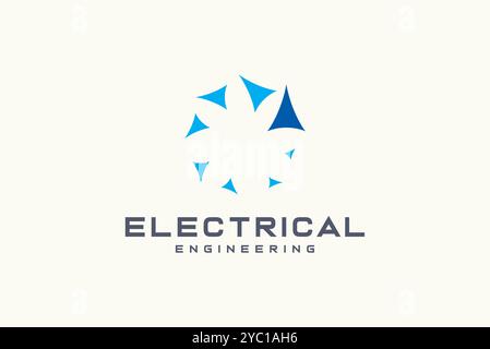Aero electrical power innovative abstract tower logo design vector business brand creative ideas editable Stock Vector