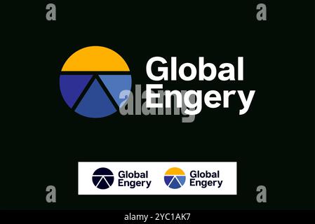 Global energy supply tower  logo design vector business brand creative ideas editable Stock Vector