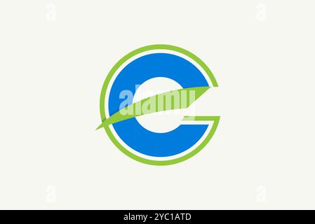 Letter e green logo design vector business brand creative ideas editable Stock Vector