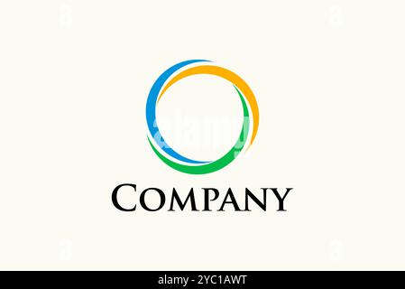 Circle moving logo design vector business brand creative ideas editable Stock Vector