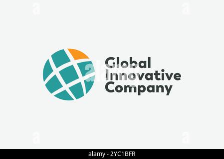 Global innovative company logo design vector business brand creative ideas editable Stock Vector