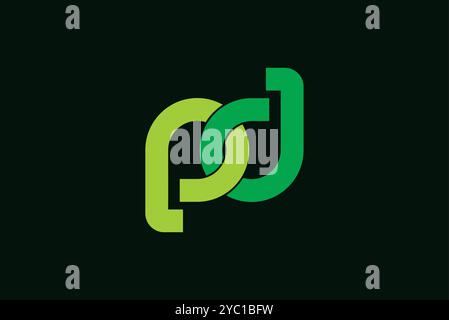Letter pd green logo design vector business brand creative ideas editable Stock Vector