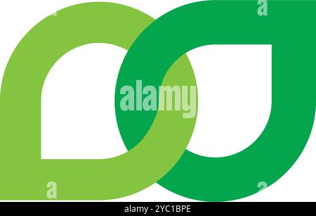 Green links connection logo design vector business brand creative ideas editable Stock Vector