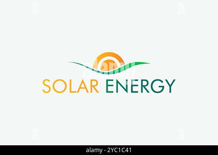 Solar energy logo design vector business brand creative ideas editable Stock Vector