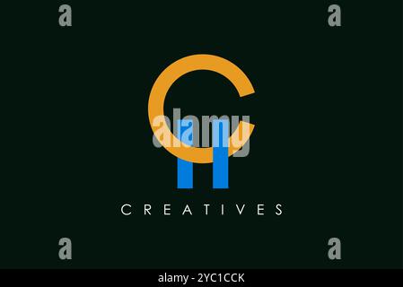 Letter CH logo design vector business brand creative ideas editable Stock Vector