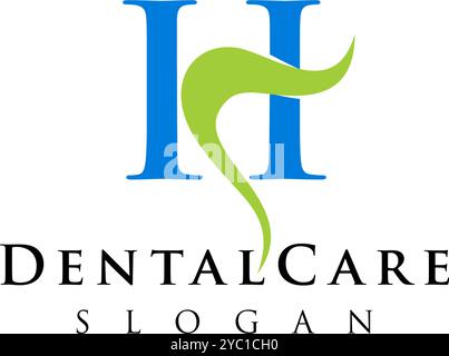 Letter H dental care health and medical logo design vector business brand creative ideas editable Stock Vector