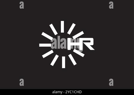 Letter HR logo design vector business brand creative ideas editable Stock Vector