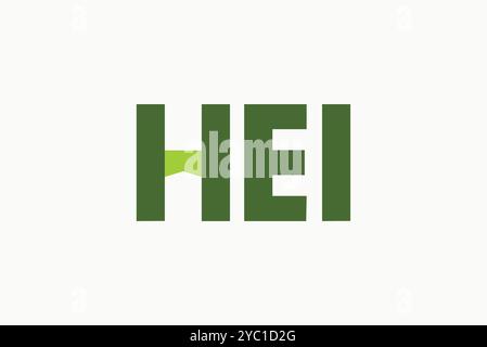 Letter HEI logo design vector business brand creative ideas editable Stock Vector