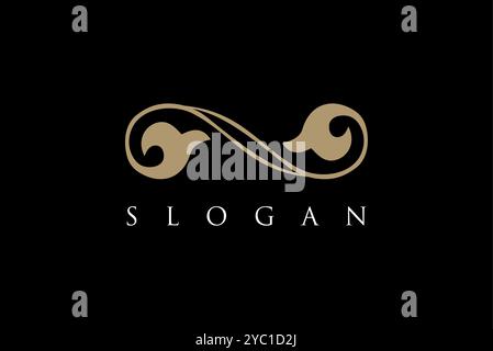 Elegance motif flower logo design vector business brand creative ideas editable Stock Vector