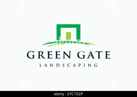 Real estate home house green property logo design vector business brand creative ideas editable Stock Vector