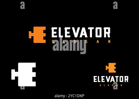 Elevator letter e logo design vector business brand creative ideas editable Stock Vector
