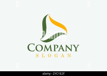 three line moving green logo design vector business brand creative ideas editable Stock Vector