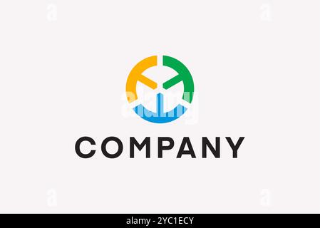Round letter t dlogo design vector business brand creative ideas editable Stock Vector
