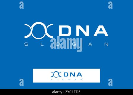 DNA medical science laboratory logo design vector business brand creative ideas editable Stock Vector