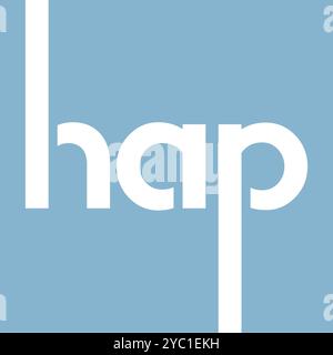 HAP typography square logo design vector business brand creative ideas editable Stock Vector