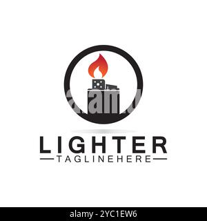 Lighter logo vector icon design template Stock Vector