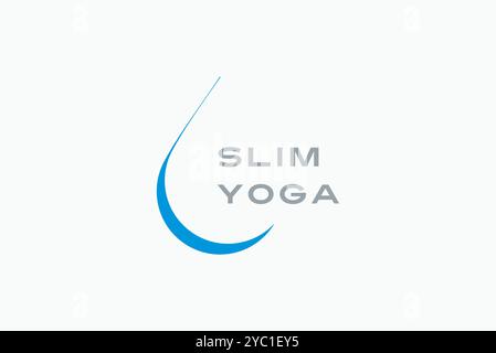 Slim yoga water drop pure logo design vector business brand creative ideas editable Stock Vector