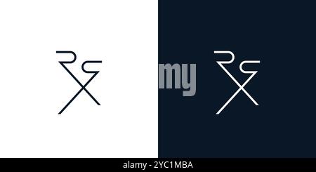 Modern and sophisticated RS logo design Stock Vector