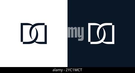 Modern and unique DD logo design Stock Vector