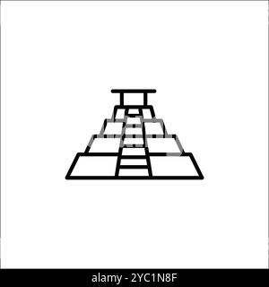 Maya pyramid icon Stock Vector