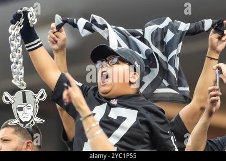 Los Angeles, United States. 20th Oct, 2024. Las Vegas Raiders fans are seen during an NFL football game against the Los Angeles Rams at SoFi Stadium, Sunday, Oct. 20, 2024, in Inglewood, Calif. Los Angeles Rams won against Las Vegas Raiders 20:15 Credit: SOPA Images Limited/Alamy Live News Stock Photo