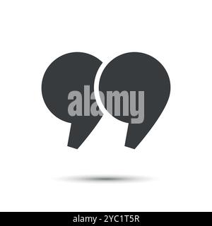 Simple quote mark icon Stock Vector