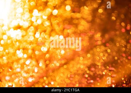 Bokeh yellow, gold texture background Stock Photo