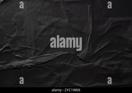 Abstract peeled black paper poster texture background Stock Photo
