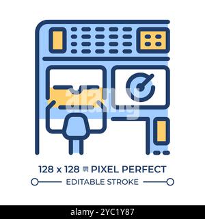 Aircraft cockpit RGB color icon Stock Vector