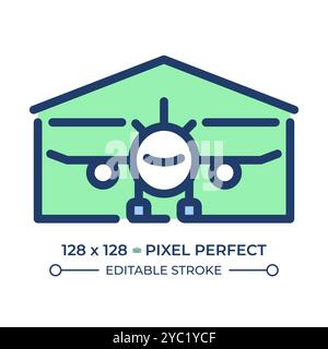 Hangar RGB color icon Stock Vector