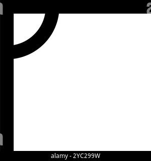 Simple angle icon. Right angle icon. Editable vector. Stock Vector