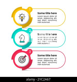 Infographic template with icons and 3 options or steps. Can be used for workflow layout, diagram, banner, webdesign. Vector illustration Stock Vector