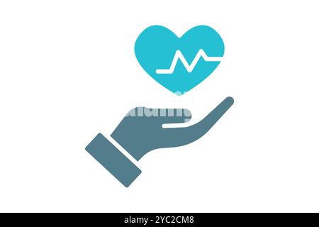Health icon. solid icon style. icon related to medical. health elements vector illustration Stock Vector