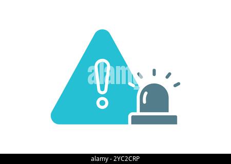 Emergency icon. solid icon style. icon related to warning. warning elements vector illustration Stock Vector