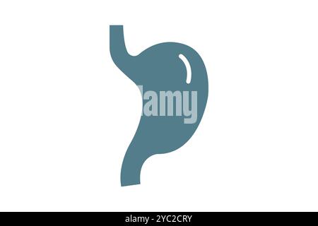 Stomach icon. solid icon style. icon related to medical. health elements vector illustration Stock Vector