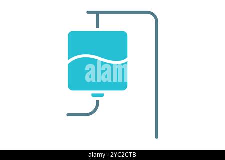Infusion icon. solid icon style. icon related to medical. health elements vector illustration Stock Vector