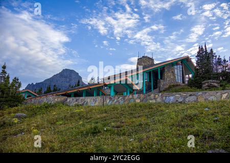 The Logan Pass Visitor Center in Glacier NP Stock Photo