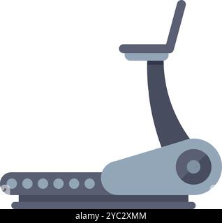 Treadmill icon in flat style depicting a running machine used for exercise, fitness, and cardio workouts Stock Vector