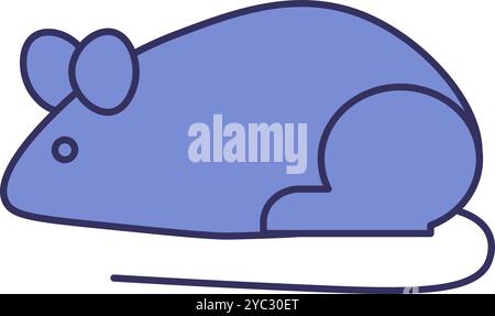 Cat soft toy in shape of rat. Foam mouse for kitten play. Image for design of pet store or veterinary clinic. Simple flat vector isolated on white bac Stock Vector