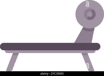 Adjustable weight bench is perfect for working out and building muscles at the gym Stock Vector
