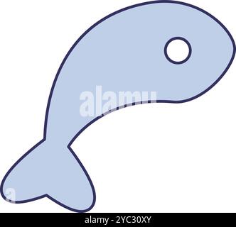 Cat meat. Natural conserve fish, seafood for pets. Image for design of pet store or veterinary clinic. Simple flat vector isolated on white background Stock Vector