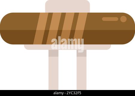 Electronic resistor component with two terminals for mounting on printed circuit board Stock Vector