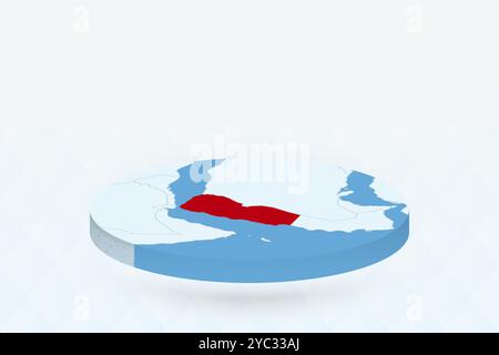 3d isometric Map of Yemen with national flag. Vector Illustration Stock ...